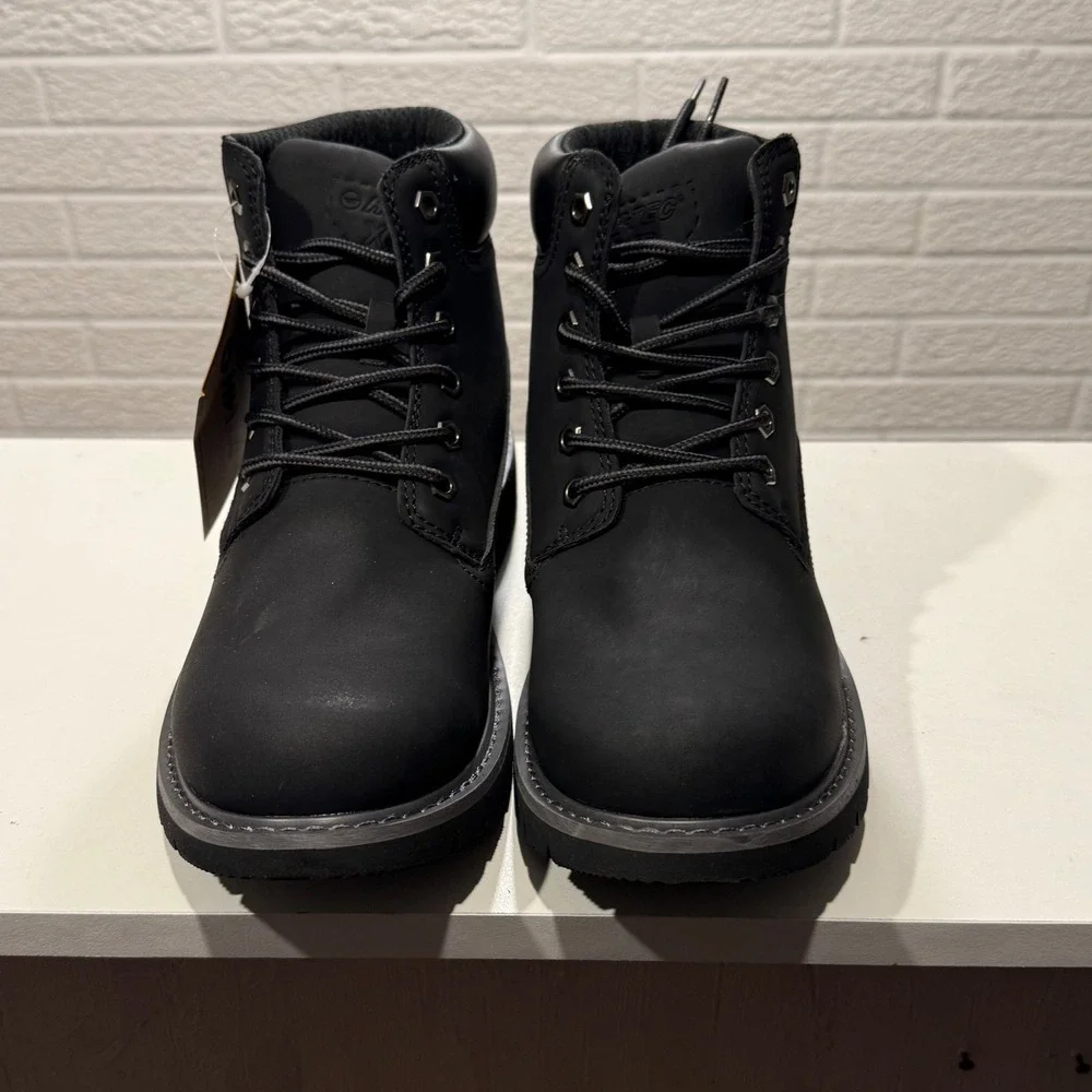 Hi-Tec‎ Reznor 6IN Soft Toe Boots Mens Sz 9 Black Durable Grip Work new with box